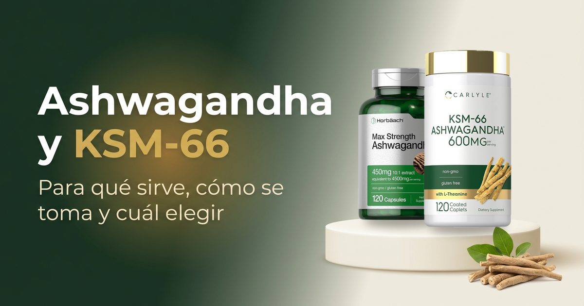 Ashwagandha KSM-66 Carlyle 600 mg y ashwagandha Horbäach 450 mg