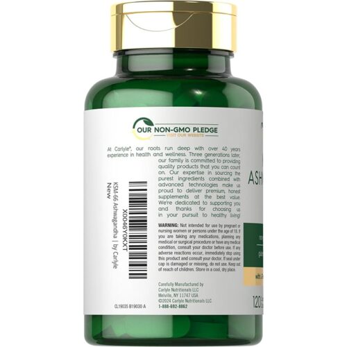 Ksm-66 Ashwagandha 600mg Carlyle | 120 Cápsulas - Image 4