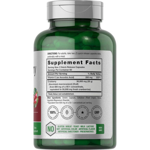 Cranberry 30.000 + Vitamina C Horbaach | 120 Cápsulas - Image 2