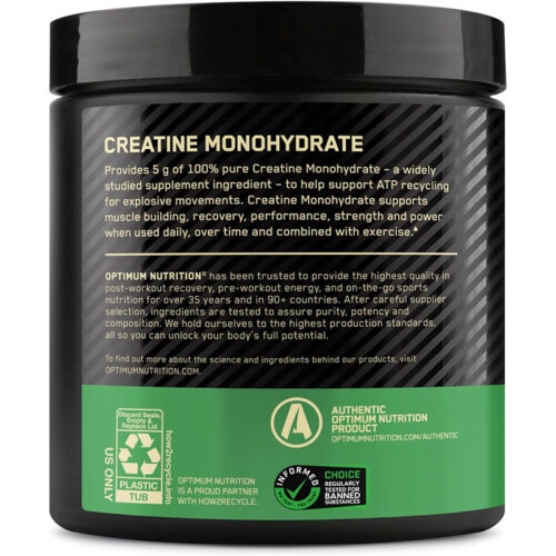 Creatina Monohidratada 5gr Optimun Nutrition | 300gr Polvo - Image 4