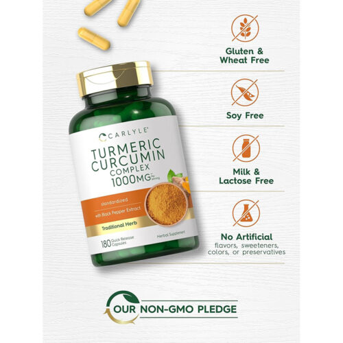 Curcuma Turmeric 1000mg Carlyle | 180 Cápsulas - Image 4
