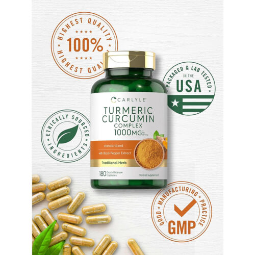 Curcuma Turmeric 1000mg Carlyle | 180 Cápsulas - Image 5