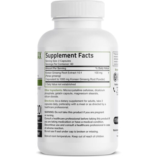 Ginseng 100mg Bronson | 120 Cápsulas - Image 3