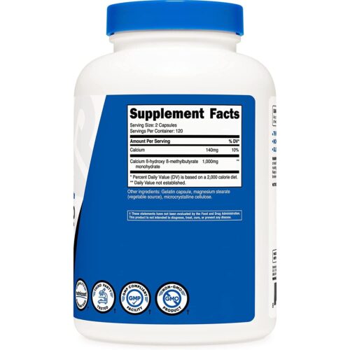 HMB 1000 Nutricost | 240 Capsulas - Image 3