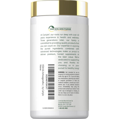 Ksm-66 Ashwagandha 600mg Carlyle | 120 Cápsulas - Image 3
