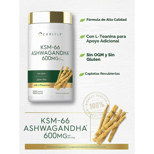 Ksm-66 Ashwagandha 600mg Carlyle | 120 Cápsulas