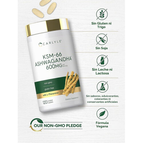 Ksm-66 Ashwagandha 600mg Carlyle | 120 Cápsulas - Image 5