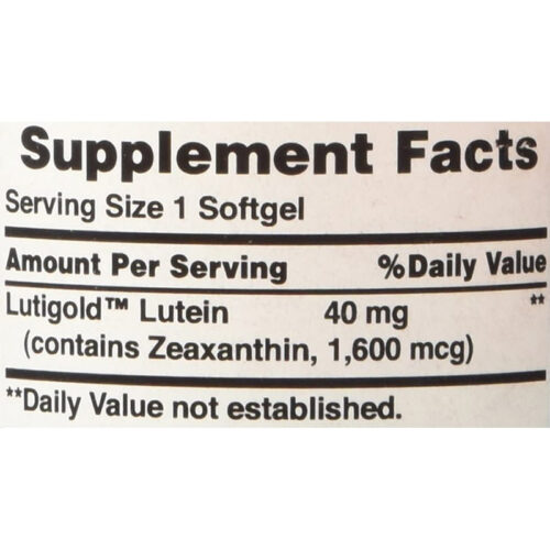 Luteina y Zeaxantina 40mg Puritan's Pride | 60 Cápsulas - Image 3