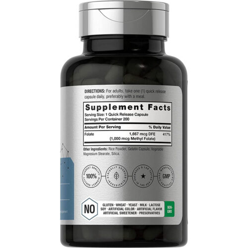 Methyl Folate 100mg Horbaach | 200 Cápsulas - Image 2