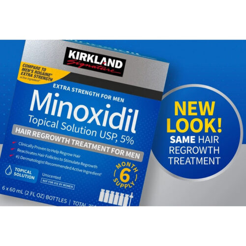 Minoxidil 5% Kirkland | Kit 6 Frascos + Aplicador - Image 3