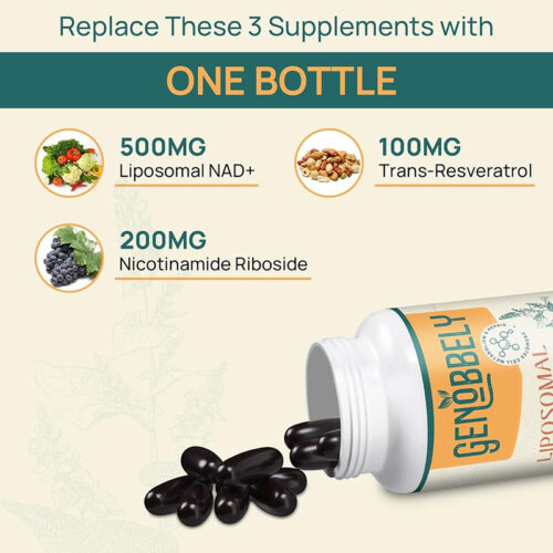 NAD Liposomal 800mg Genobbely | 60 Cápsulas - Image 3