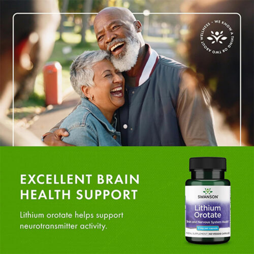 Orotato de Litio 5mg Swanson | 60 Cápsulas - Image 4