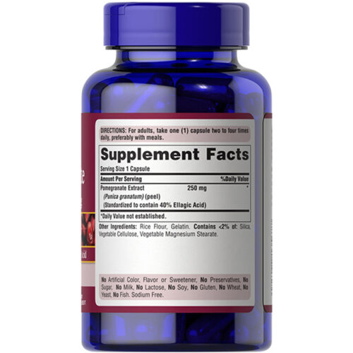 Pomegranate Granada 250mg Puritan's Pride | 120 Cápsulas - Image 2