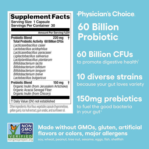 Probiotico 60 Billones Physician's Choice | 30 Cápsulas - Image 2