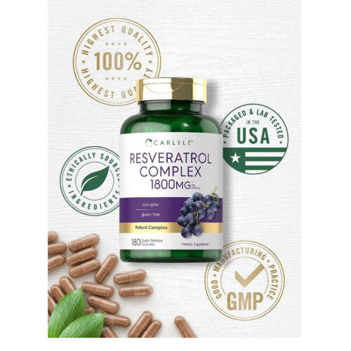 Resveratrol 1800mg Carlyle | 180 Cápsulas - Image 5