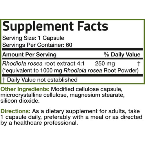 Rhodiola Rosea 100mg Bronson | 60 Cápsulas - Image 2