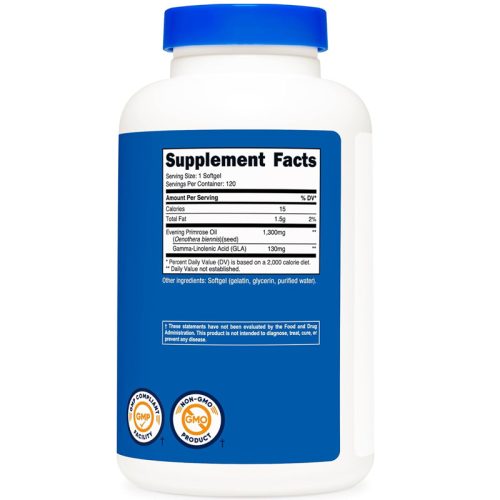 Aceite de Onagra Nutricost 1300mg | 120 Cápsulas - Image 3
