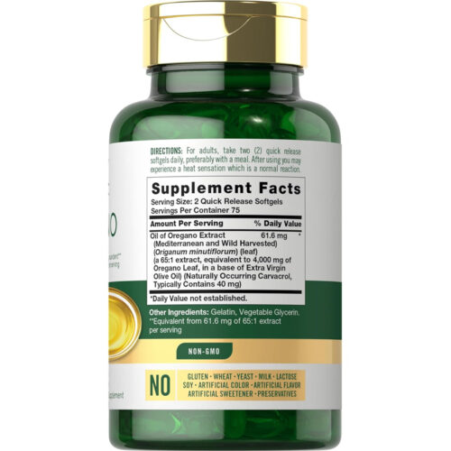 Aceite de Orégano Carlyle 4000mg | 150 Cápsulas - Image 2