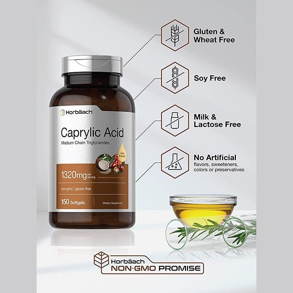 Acido Caprilico 1320mg Horbaach | 150 Softgel
