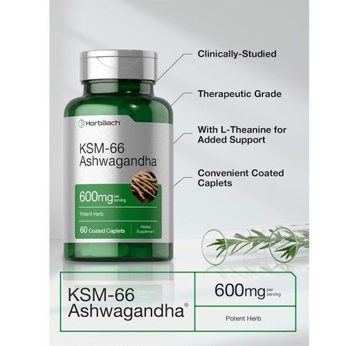 KSM-66 Ashwagandha 600mg Horbaach  | 60 Tabletas - Image 3