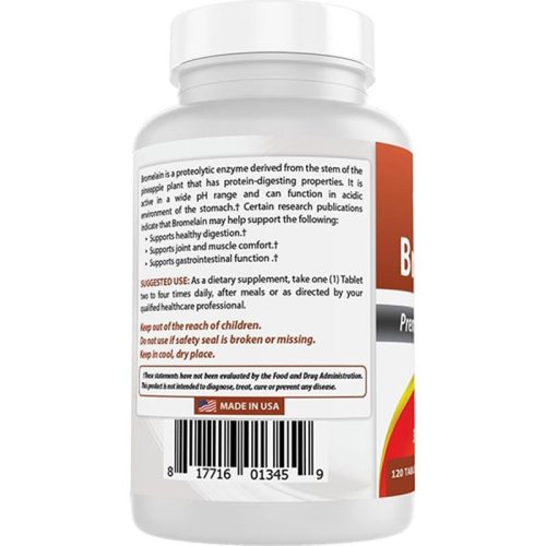 Bromelaína 500mg Best Naturals | 120 Tabletas - Image 3