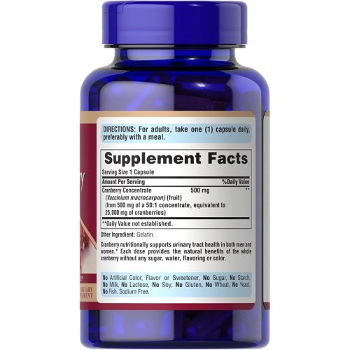 Cranberry 500mg Puritans Pride | 120 Cápsulas - Image 2
