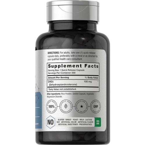 DHEA 100mg Horbaach | 200 Cápsulas - Image 2