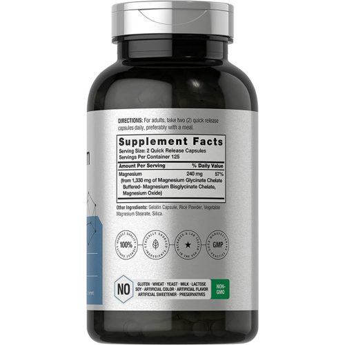 Glicinato de Magnesio 1330mg Horbaach | 250 Cápsulas - Image 2