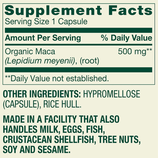 Maca 500mg Spring Valley | 90 Capsulas