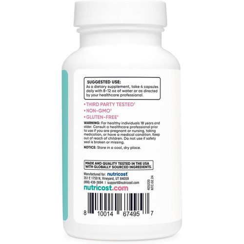 MYO & D-Chiro Inositol 2.000mg Nutricost | 120 Cápsulas - Image 4
