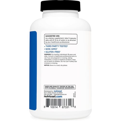 Oxido Nitrico 2.250mg Nutricost  | 180 Cápsulas - Image 4