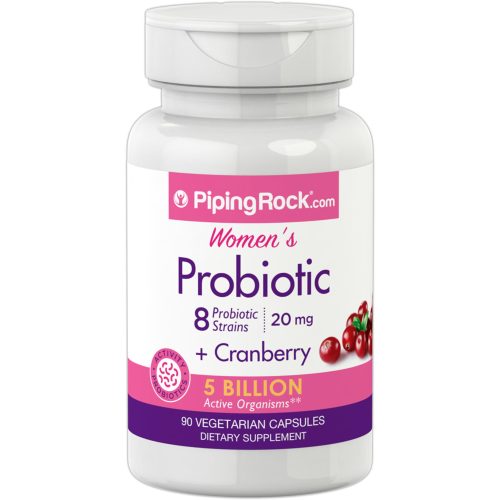 Probiotico Femenino 5 Billones + Cranberry Piping Rock | 90 Cápsulas - Image 1