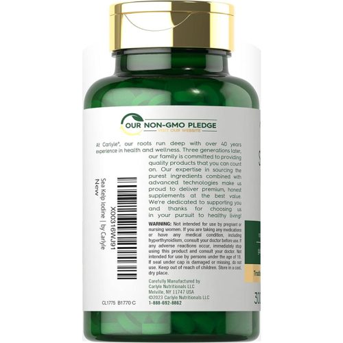 Sea Kelp Iodine 225mcg Carlyle Yodo Alga Marina Kelp Usa - Image 3