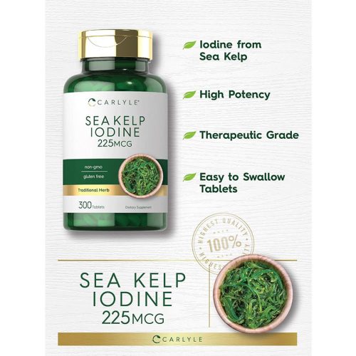 Sea Kelp Iodine 225mcg Carlyle Yodo Alga Marina Kelp Usa - Image 4