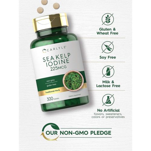 Sea Kelp Iodine 225mcg Carlyle Yodo Alga Marina Kelp Usa - Image 5