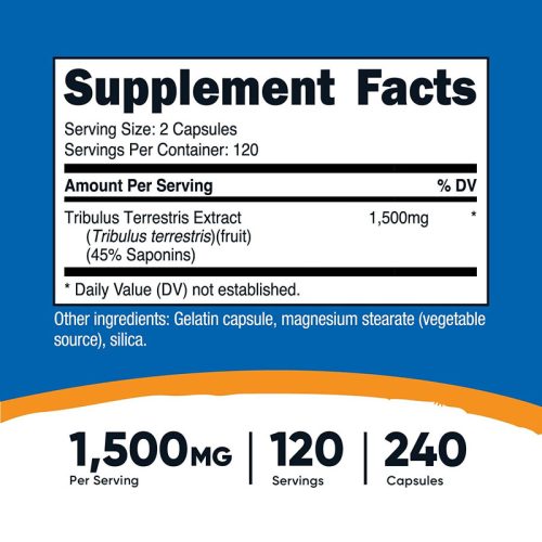 Tribulus 1500mg Nutricost | 240 Cápsulas - Image 2