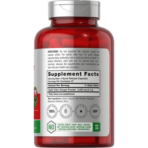 Vinagre Sidra de Manzana 2400mg Horbaach | 150 Cápsulas - Image 2