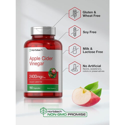Vinagre Sidra de Manzana 2400mg Horbaach | 150 Cápsulas - Image 4