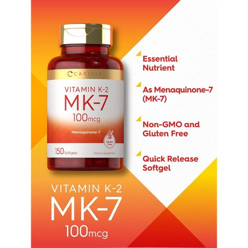 Vitamina K2 MK-7 100mcg de Carlyle | 150 Cápsulas - Image 3