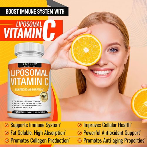 Vitamina C Liposomal 2100mg Toplux | 90 Cápsulas - Image 3
