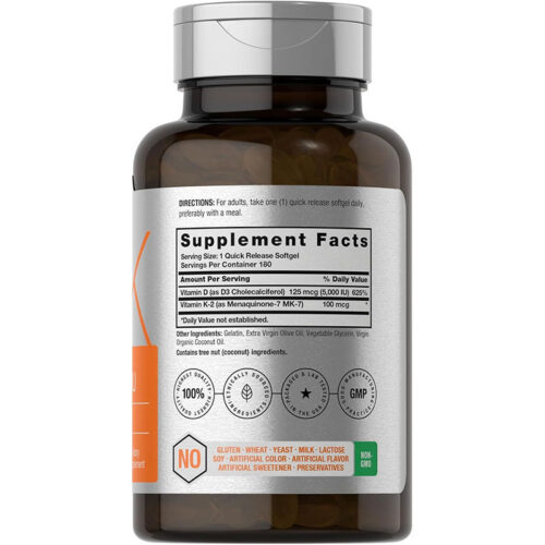 Vitamina K-2 MK7 con D3 Horbaach | 180 Cápsulas - Image 2
