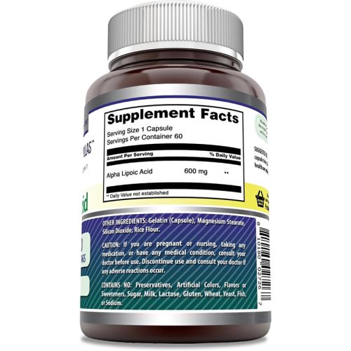 Ácido Alfa Lipoico 600mg Amazing Formulas | 60 Cápsulas - Image 2