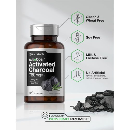 Carbon Activado 780mg Horbaach | 120 Cápsulas - Image 4