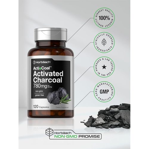 Carbon Activado 780mg Horbaach | 120 Cápsulas - Image 5