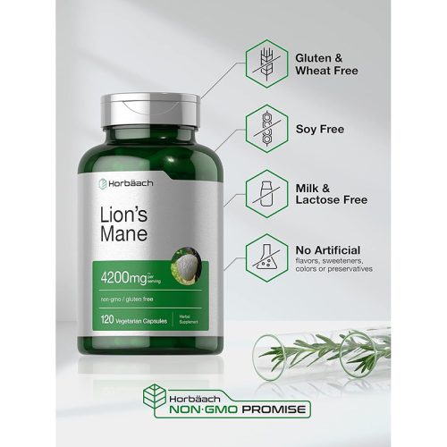 Melena De Leon Lion's Mane 4200mg Horbaach | 120 Cápsulas - Image 3