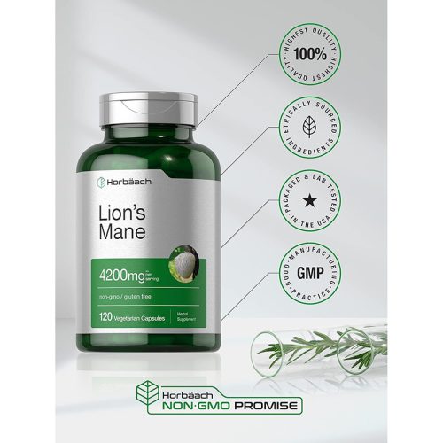 Melena De Leon Lion's Mane 4200mg Horbaach | 120 Cápsulas - Image 4