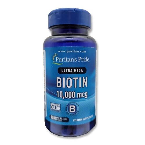 Biotin 10.000mcg Puritans Pride  | 100 Cápsulas - Image 3