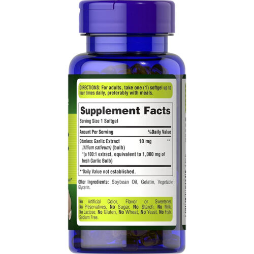 Extracto De Ajo 1000mg Puritan's Pride | 250 Softgel - Image 2
