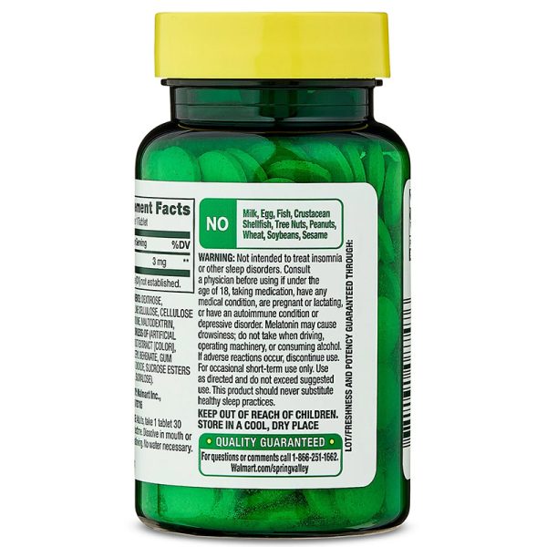 Melatonina 3mg de Spring Valley
