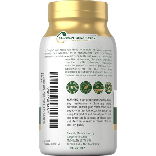 Vitamina C Liposomal 2200mg Carlyle | 90 Cápsulas - Image 3